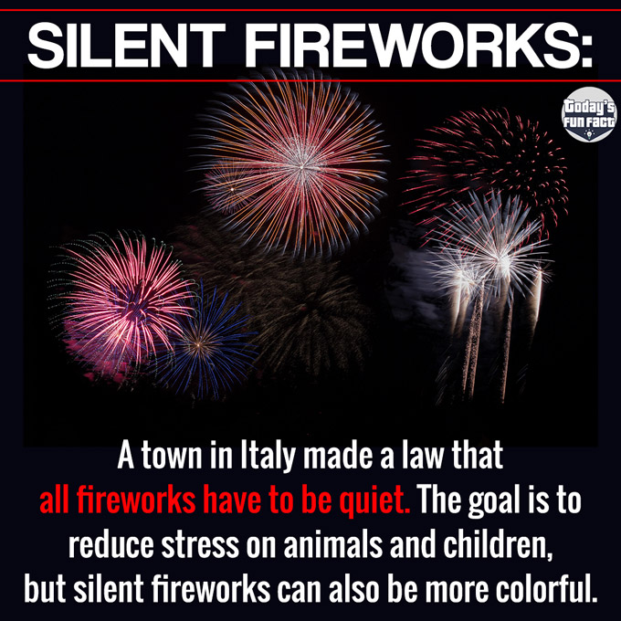 A Town In Italy Made A Law That All Fireworks Have To Be Quiet